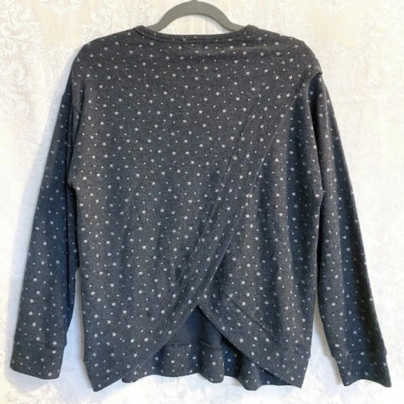 Sundry NWT Gray Sparkle Pullover Sweater Size 1 (Small) Draped Back Detail New - Picture 6 of 14